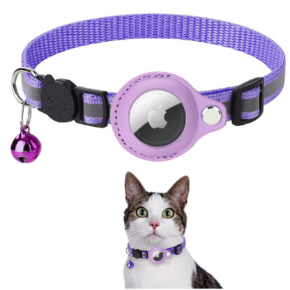 Genuine Airtag Cat Collar - Purple