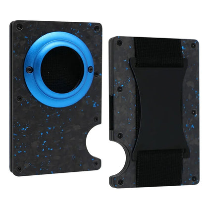 Sleek RFID Aluminum Card Holder with Cash Strap for Men