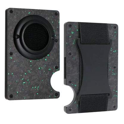 Sleek RFID Aluminum Card Holder with Cash Strap for Men