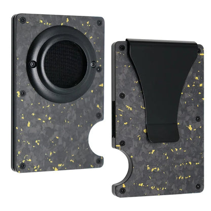 Sleek RFID Aluminum Card Holder with Cash Strap for Men