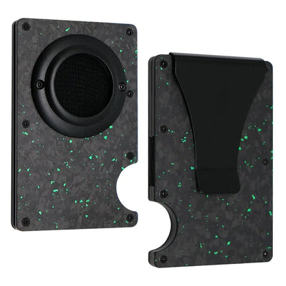 Sleek RFID Aluminum Card Holder with Cash Strap for Men