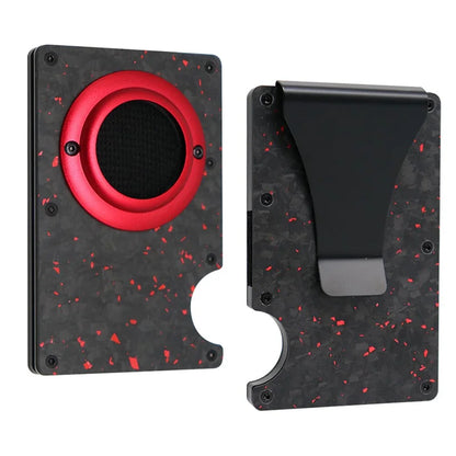 Sleek RFID Aluminum Card Holder with Cash Strap for Men