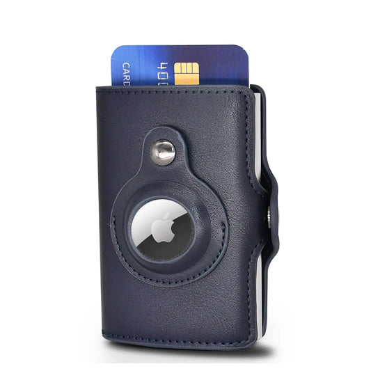 2022 RFID Card Holder with AirTag Slot in Black Leather