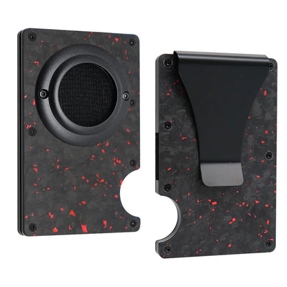 Sleek RFID Aluminum Card Holder with Cash Strap for Men