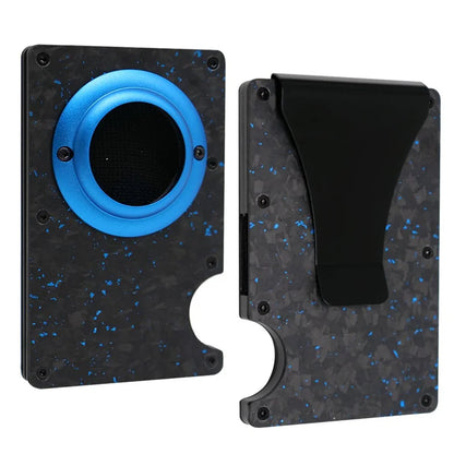 Sleek RFID Aluminum Card Holder with Cash Strap for Men