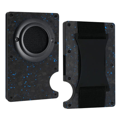 Sleek RFID Aluminum Card Holder with Cash Strap for Men