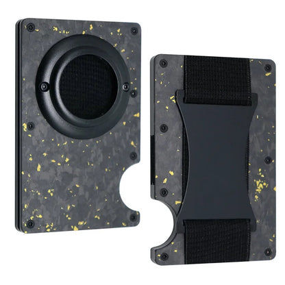 Sleek RFID Aluminum Card Holder with Cash Strap for Men